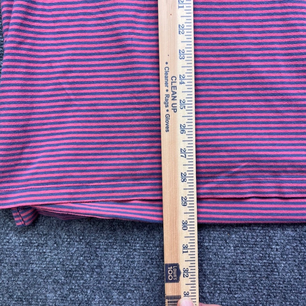 American Eagle Super Soft Classic Casual Striped Red Blue Polo Shirt - Picture 6 of 7